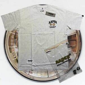 AAPE By A Bathing Ape AAPER Graphic Tee Heather Grey XL NWT Streetwear Shirt